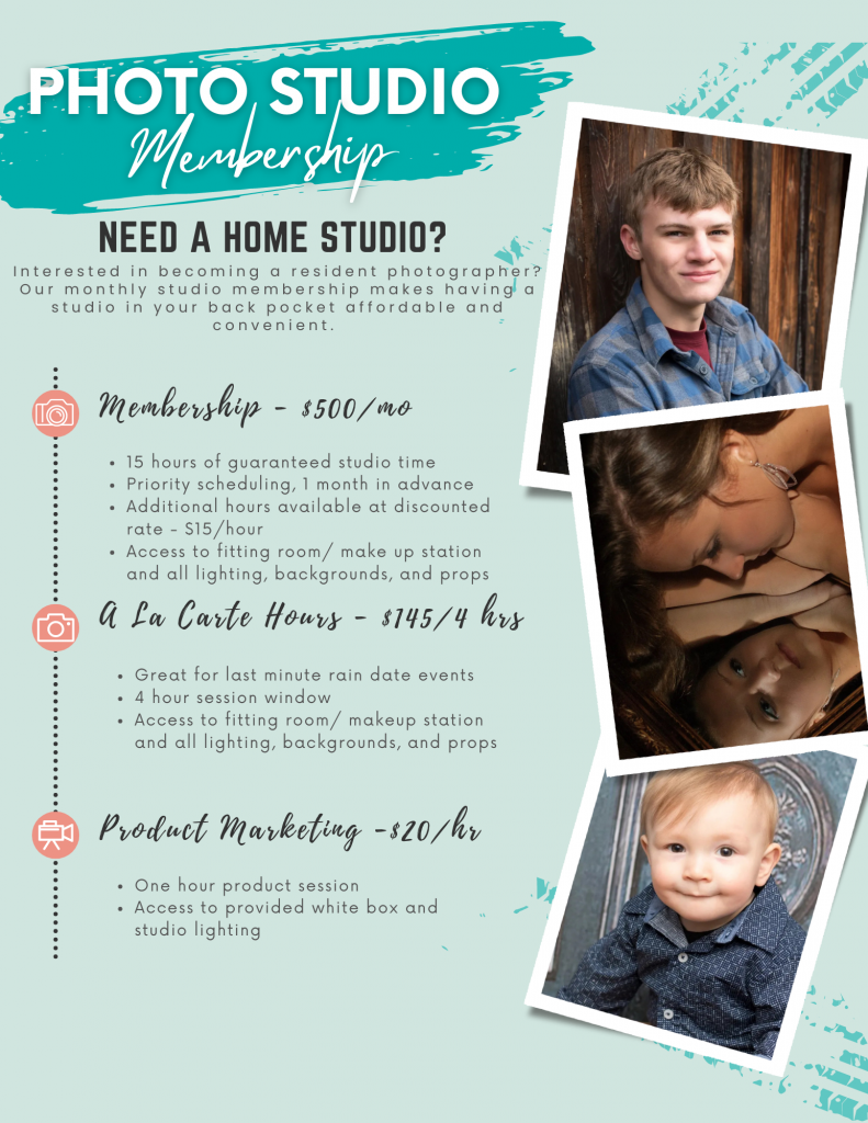 Photo Studio Membership pricing